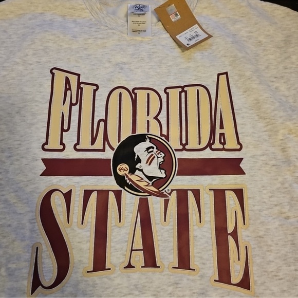 NCAA Florida State Seminoles Unisex Ash Gray Crewneck Sweatshirt NWT XL - Picture 7 of 9